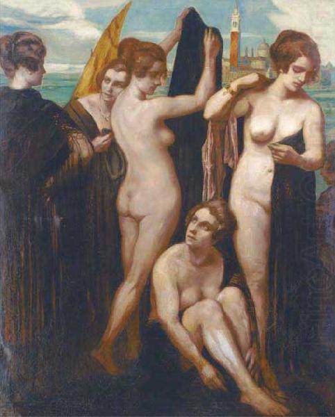 Bathers in the lagoon, Emile Bernard